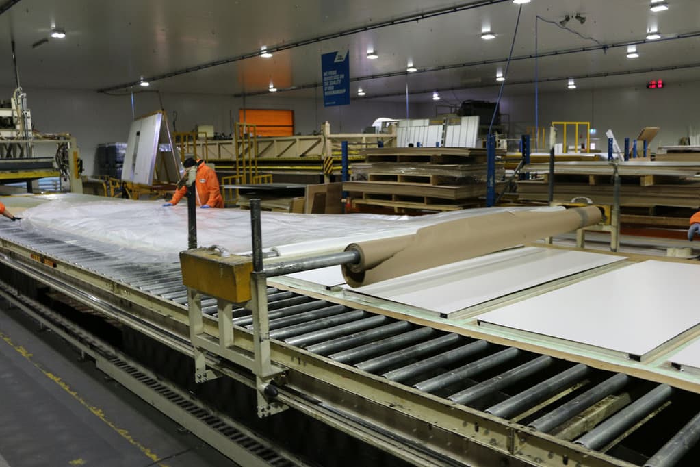 Composite panels for caravan manufacturing
