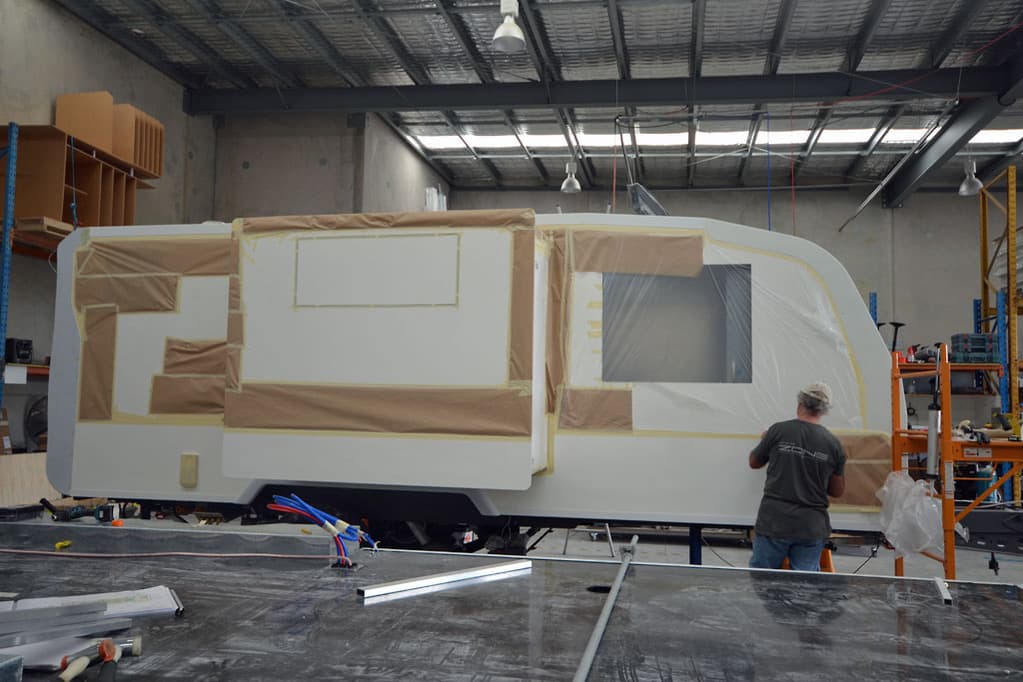 Composite materials for caravans